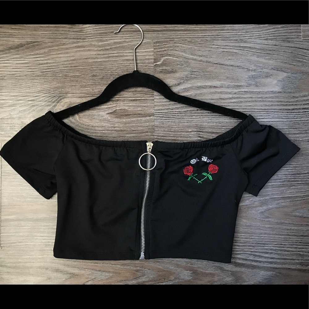 Off the shoulder crop top